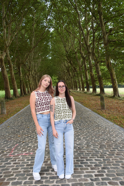 Top blusa corta